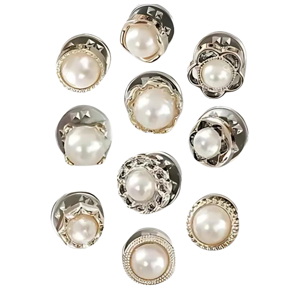 Elegant No-Sew Button Brooch Pins